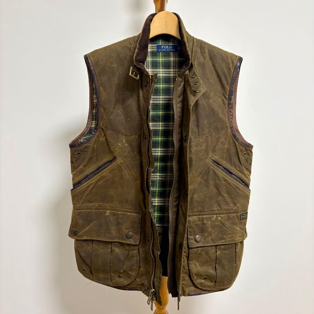 Ralph Lauren オイルドベスト サイズS ラルフローレン バブアー