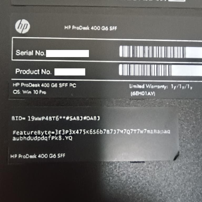Windowsデスクトップ HP ProDesk 400 G6 SFF + Office Pro 2021