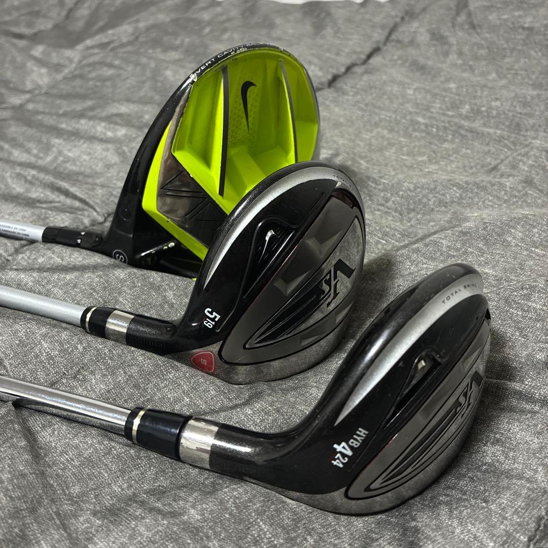 値下げ　ナイキゴルフ　ドライバー　ヘアウェイウッド　ユーティリティ　三本セット