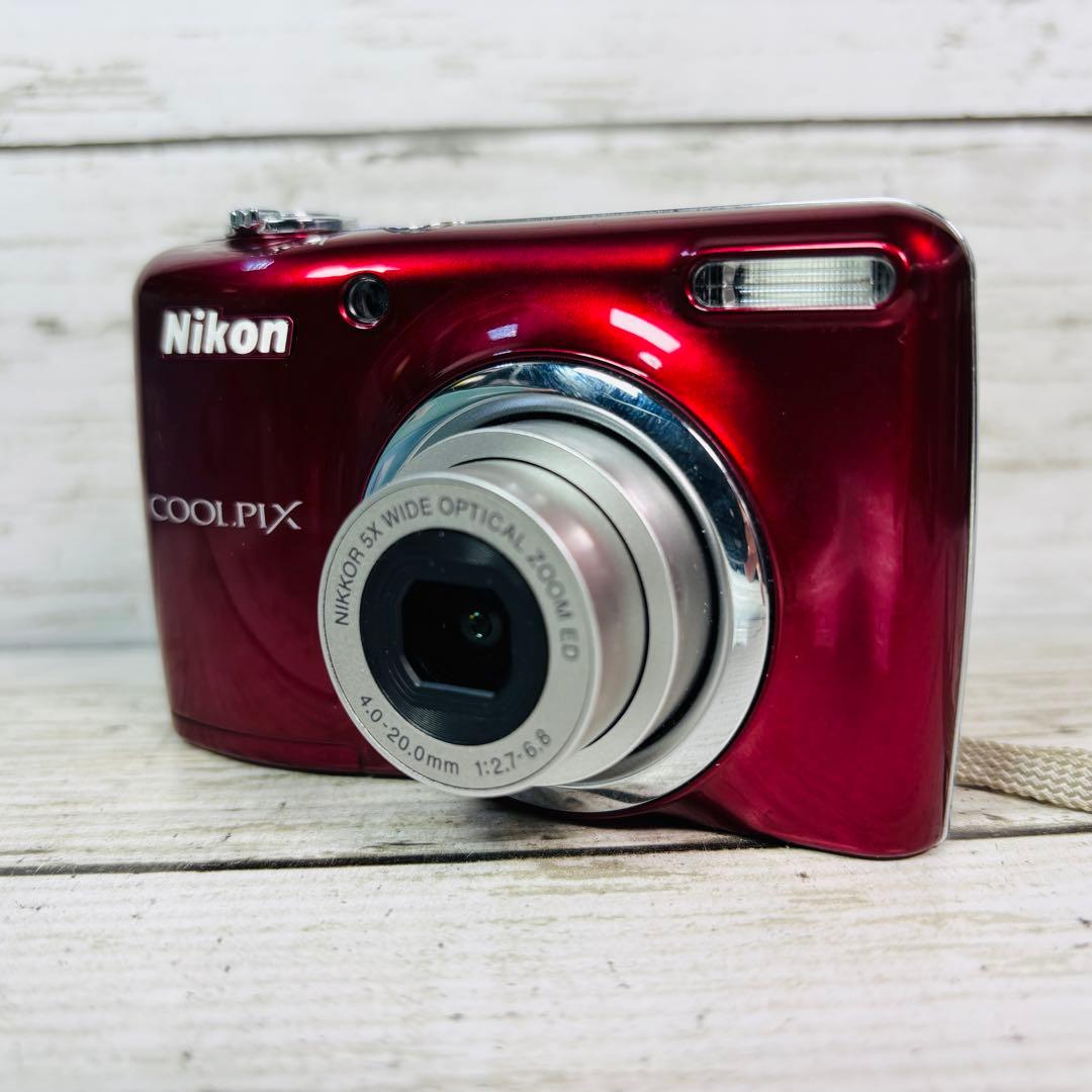 【動作良好】Nikon デジタルカメラCOOLPIX L23 レッド