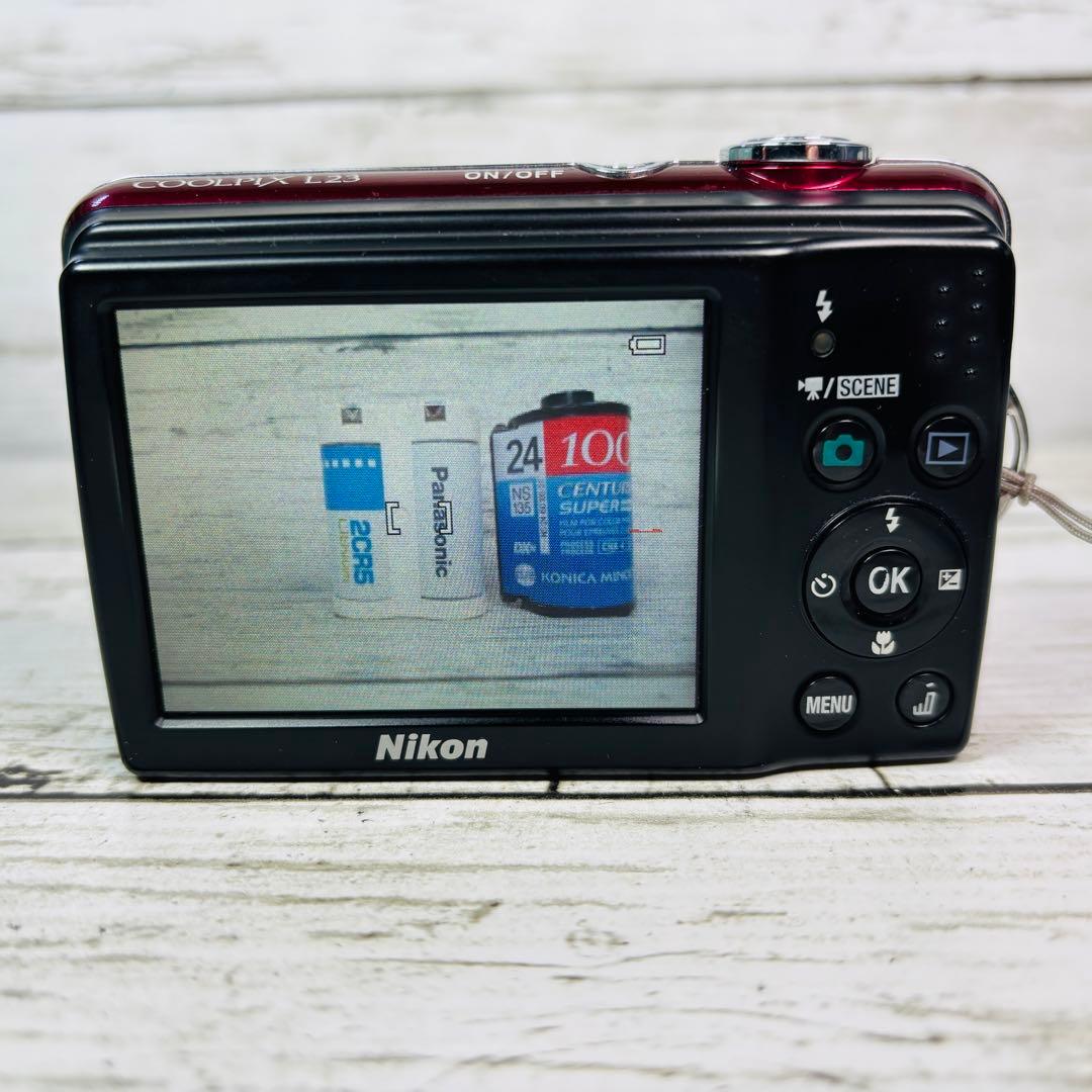 【動作良好】Nikon デジタルカメラCOOLPIX L23 レッド