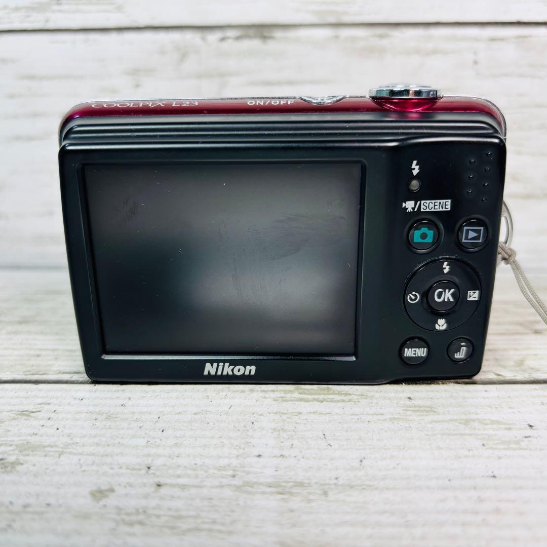 【動作良好】Nikon デジタルカメラCOOLPIX L23 レッド