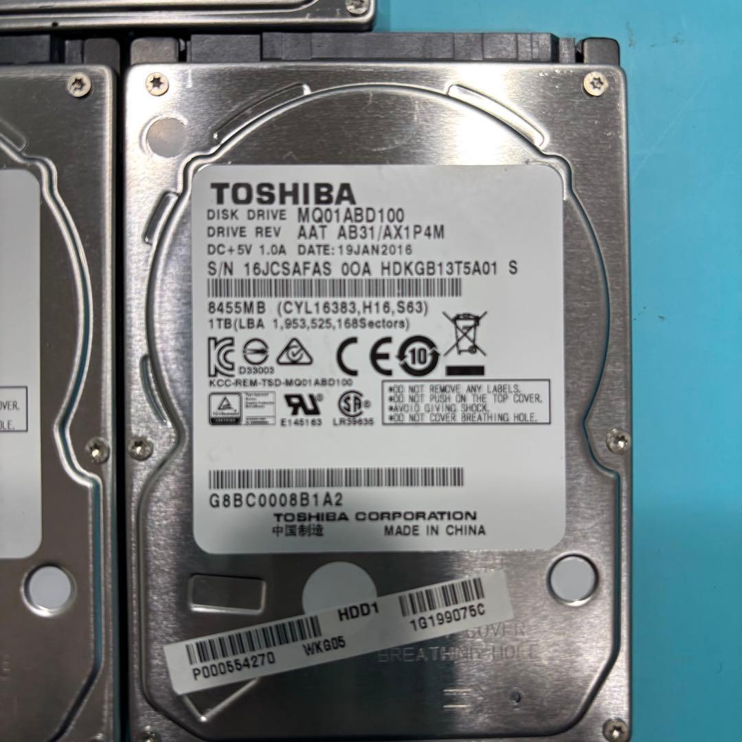 【1TB】【TOSHIBA製 統一‼】★動作良好★2.5インチ★内臓HDD★