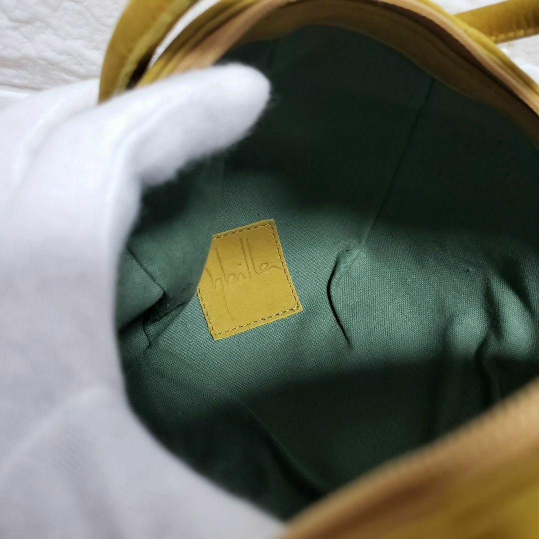 Sybilla シビラ スエードラウンドボールハンドバッグ 着物 マスタード美品