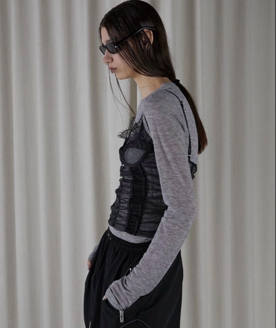 PRANK PROJECT シースルービスチェレイヤードトップ