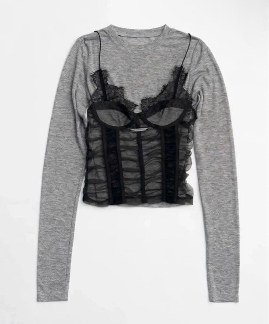 PRANK PROJECT シースルービスチェレイヤードトップ