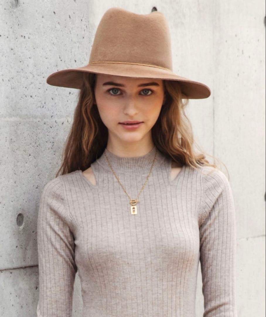 【新品タグ付】ALEXIA STAM Flat Brim Fedora Hat