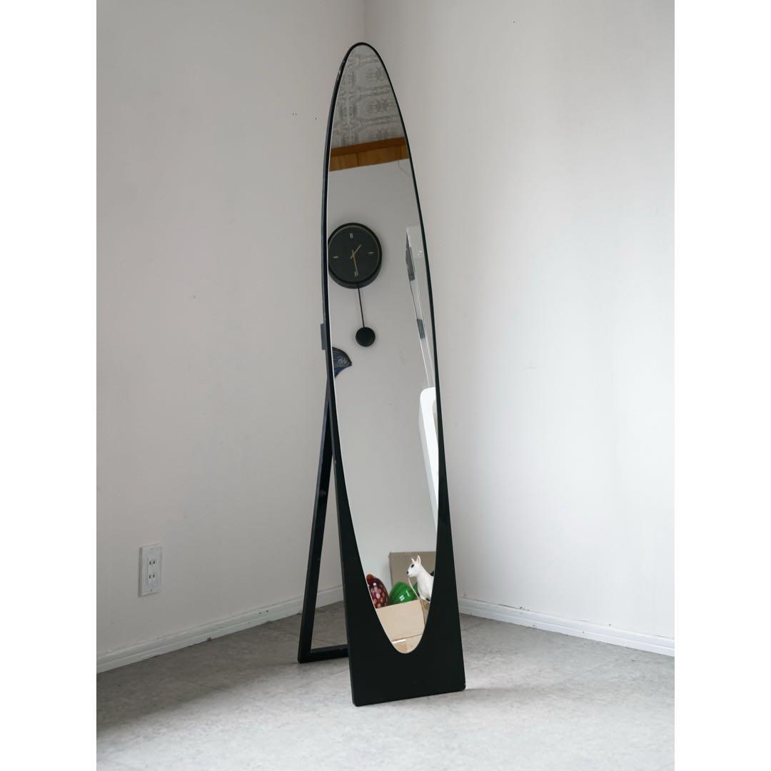 80-90's ヴィンテージ スタンドミラー/姿見 ポストモダン スペースエイジ