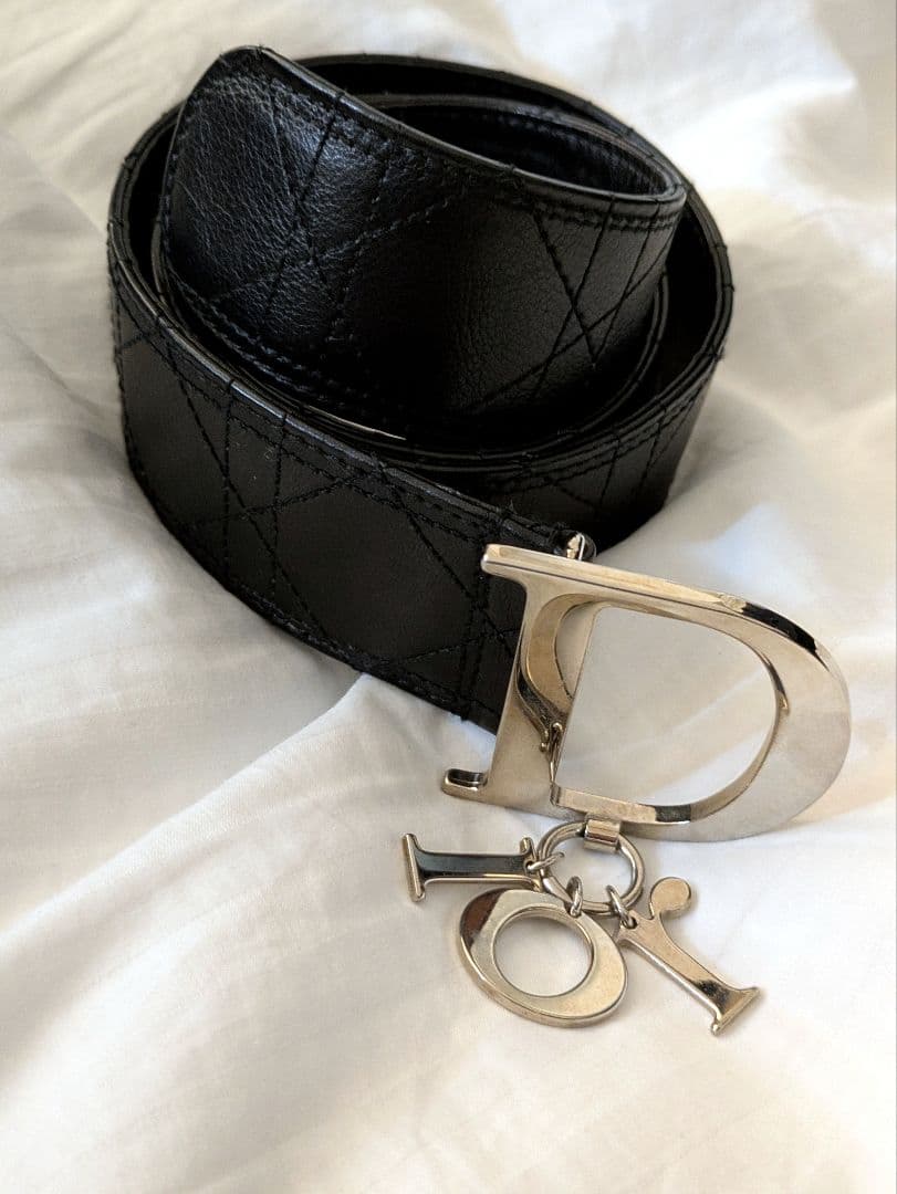 美品 ディオール カナージュ柄 ベルト