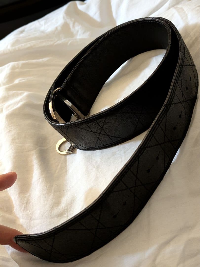 美品 ディオール カナージュ柄 ベルト
