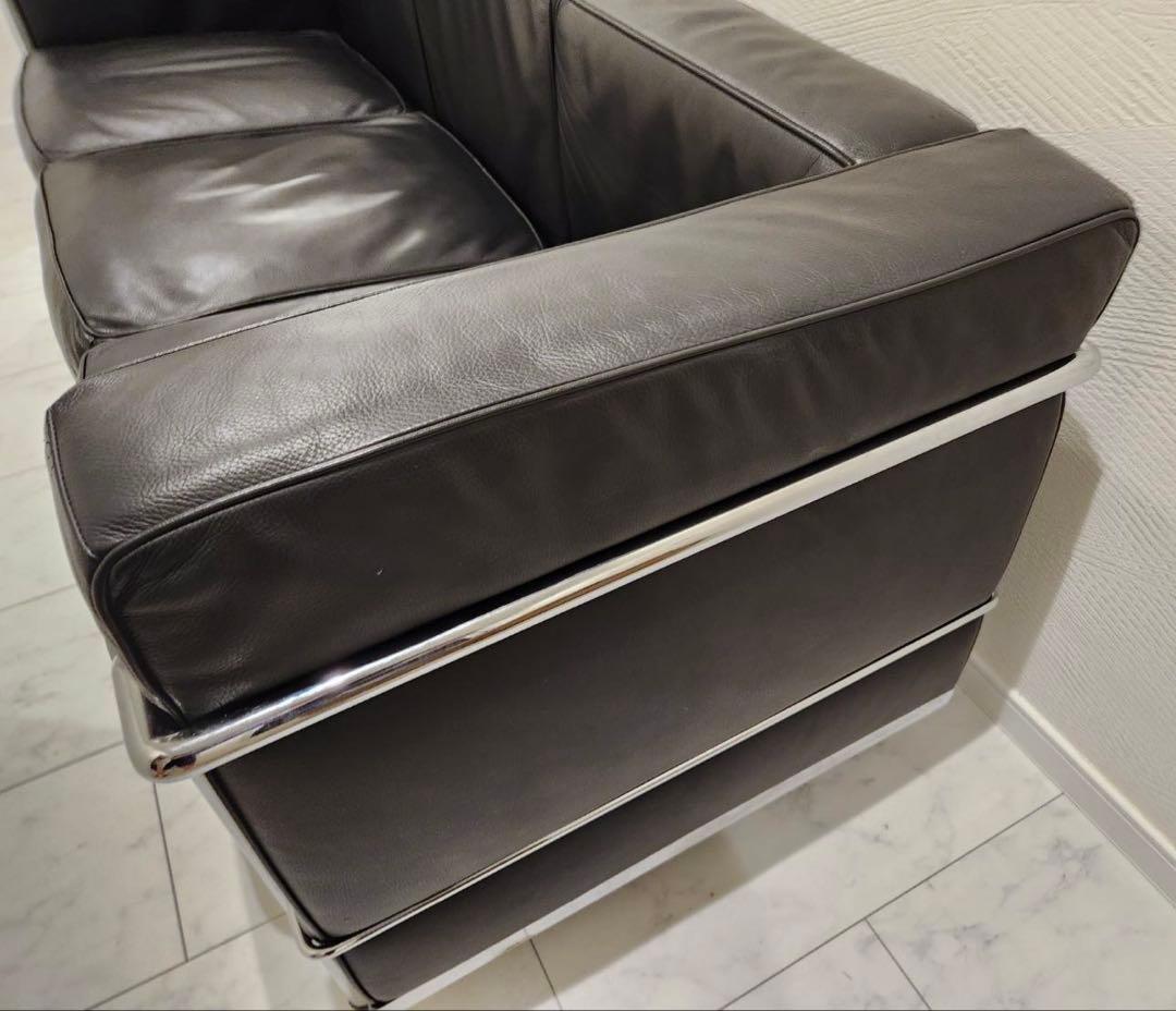 IDC大塚家具　 Le Corbusierル・コルビュジエ　LC2本革3Pソファ