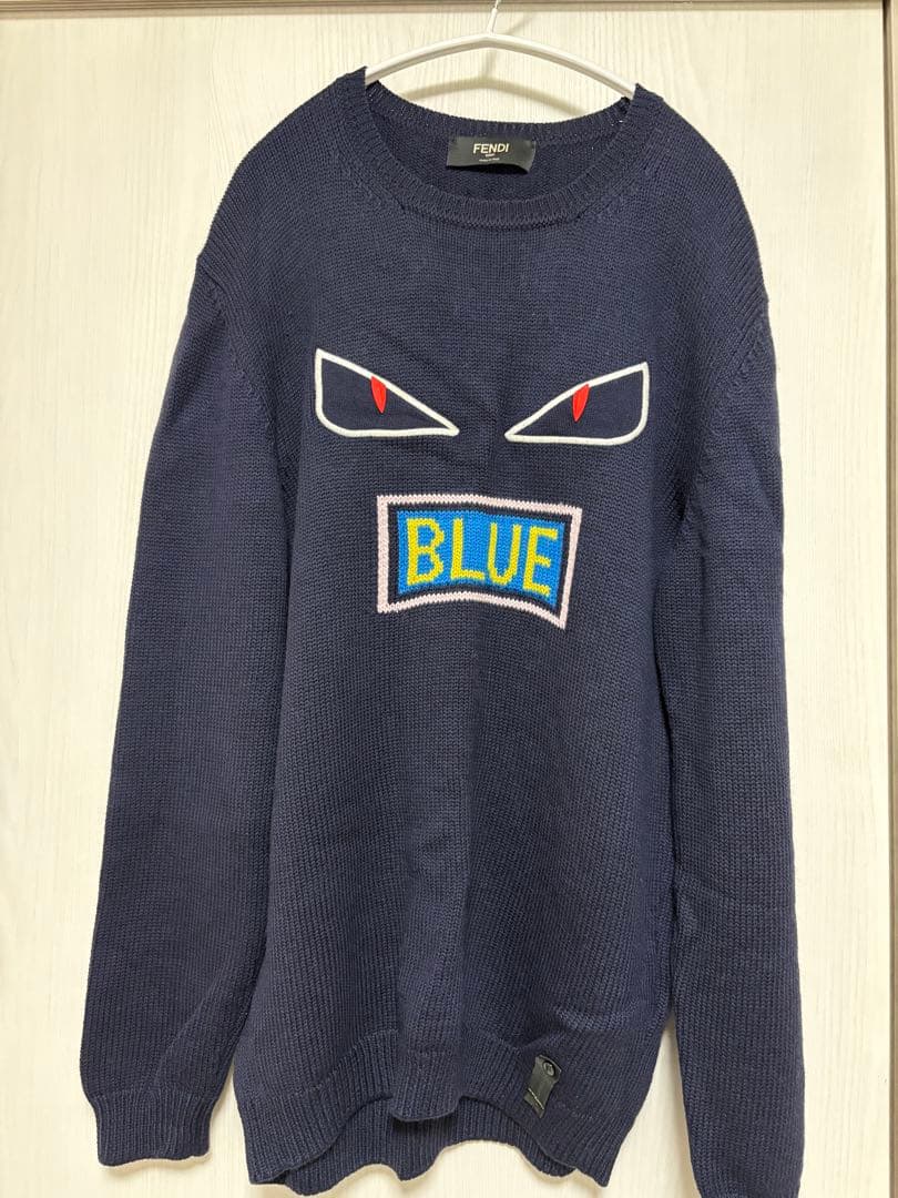 Fendi モンスター ネイビー ニット セーター