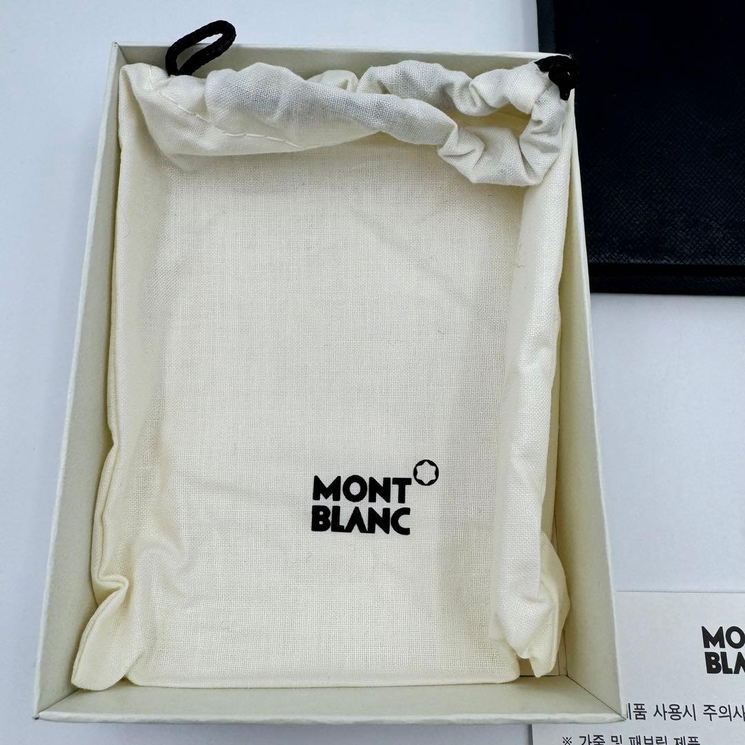 新品✨MONTBRANC 名刺入れ　本革　ブラック　付属品完備