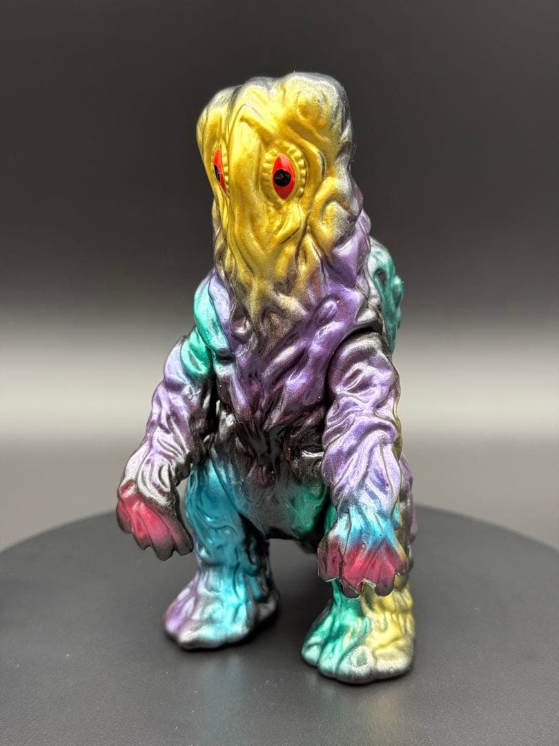 ま*る様 M1号 ヘドラ ミドルサイズ 黒成型×金×紫×緑｜ソフビ｜ブルマァク｜