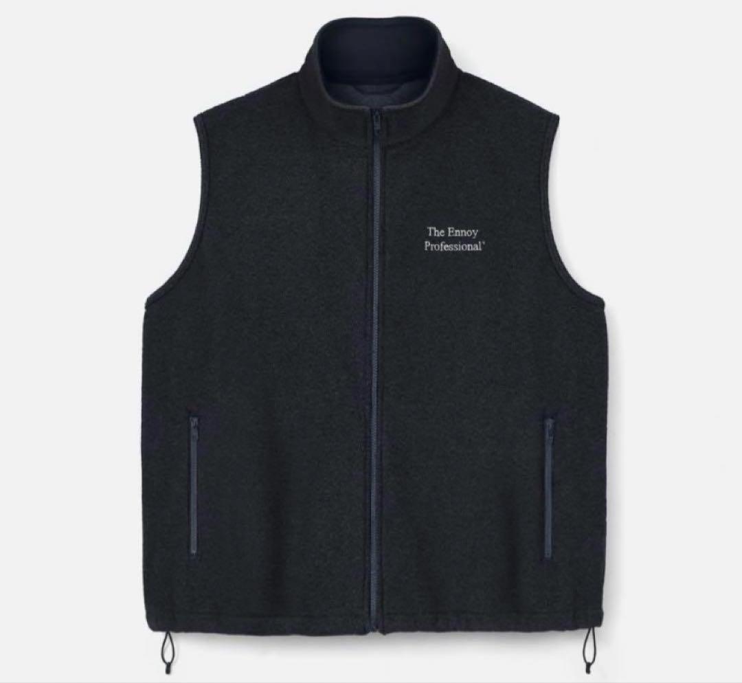 トップス PROFESSIONAL FLEECE VEST ENNOY BLACK M