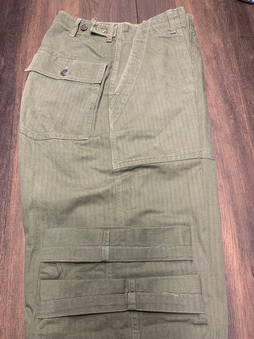 40s US M-47 HBT ベイカーパンツ ヘリンボーン 13スター
