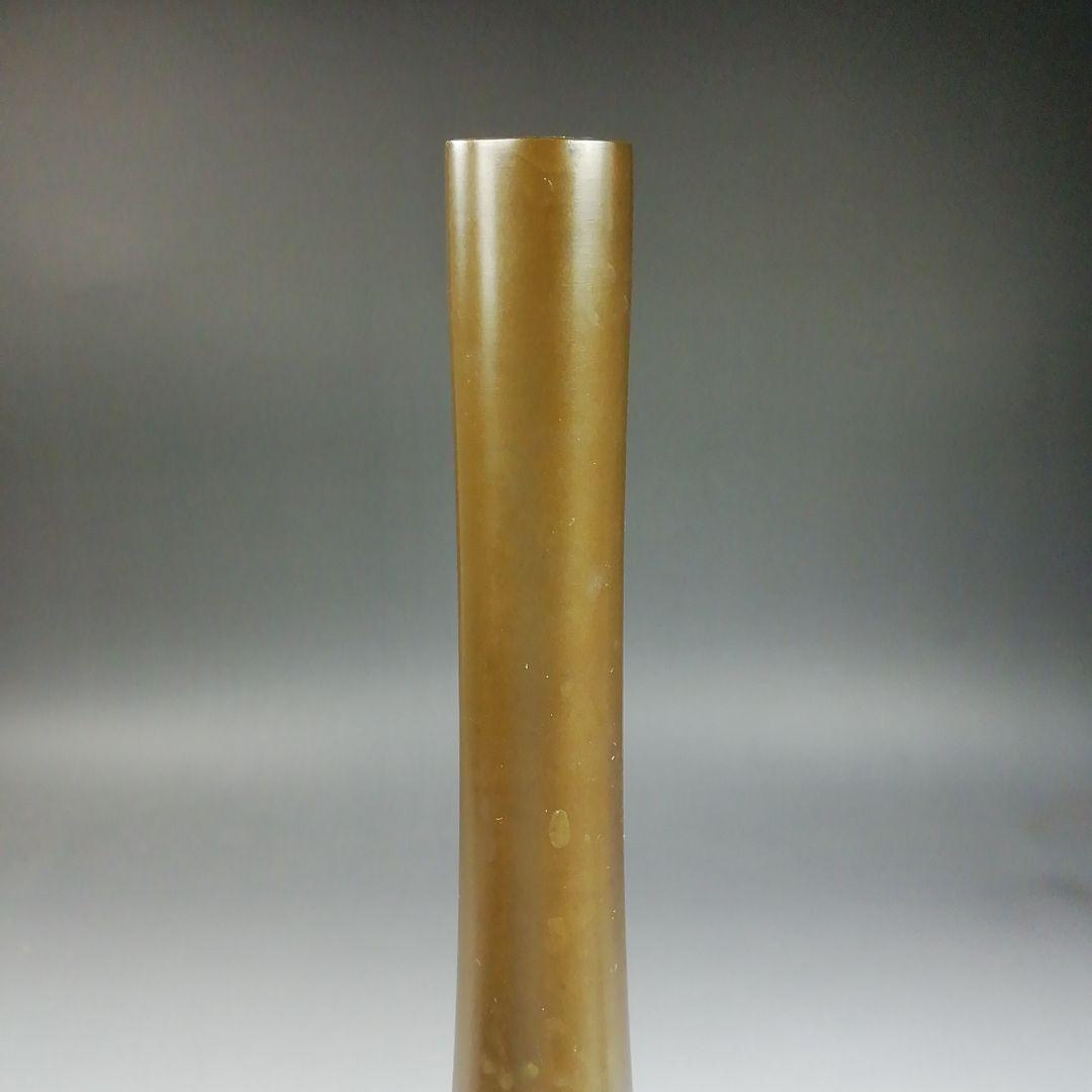 Ｔ７８８　花入　『唐銅花入』『曽呂利』『鋳師　金森浄栄 造』　共箱　茶道具　花器