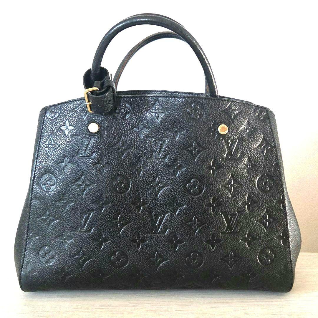 超特価！早い者勝ち！LouisVuittonルイヴィトン 黒 レザーハンドバッグ