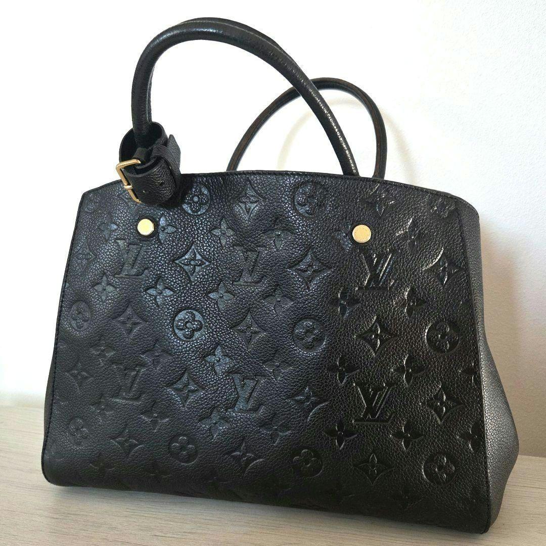 超特価！早い者勝ち！LouisVuittonルイヴィトン 黒 レザーハンドバッグ