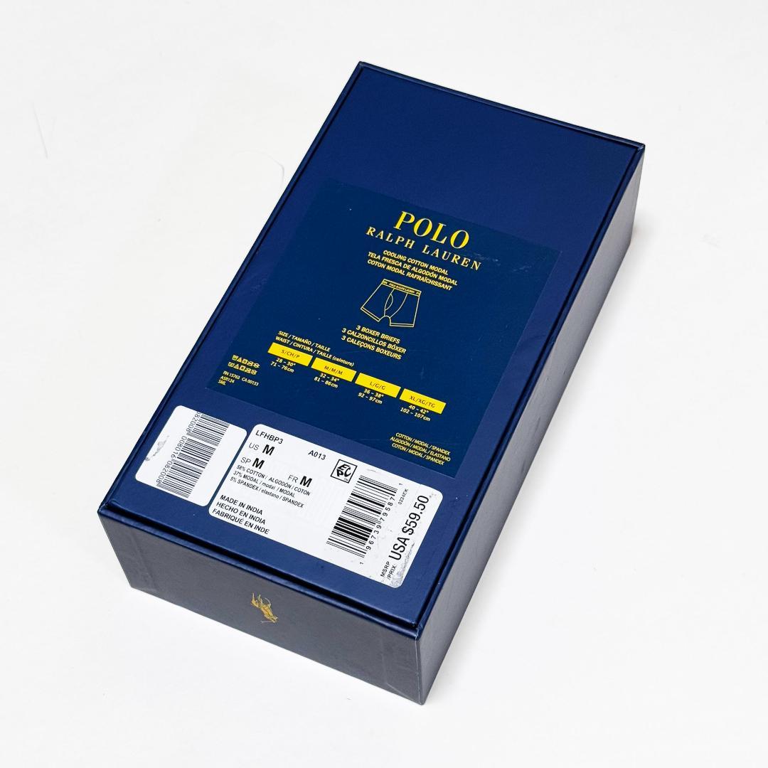 ■POLOポロラルフローレン ポロベアーボクサートランクス3点セットM新品E■
