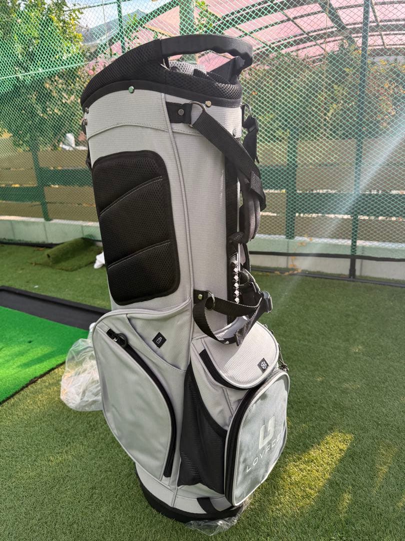 新品 LOVACE 14分割 軽量 キャディバッグ ゴルフ バッグ グレー