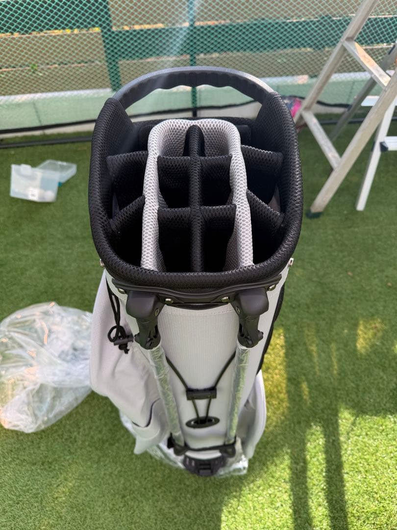 新品 LOVACE 14分割 軽量 キャディバッグ ゴルフ バッグ グレー