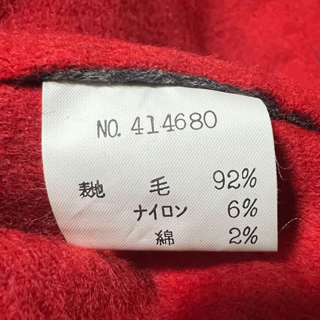 ❤️ヴィンテージ❤️Leilianレリアン ウールリバーコート グレー 赤 9