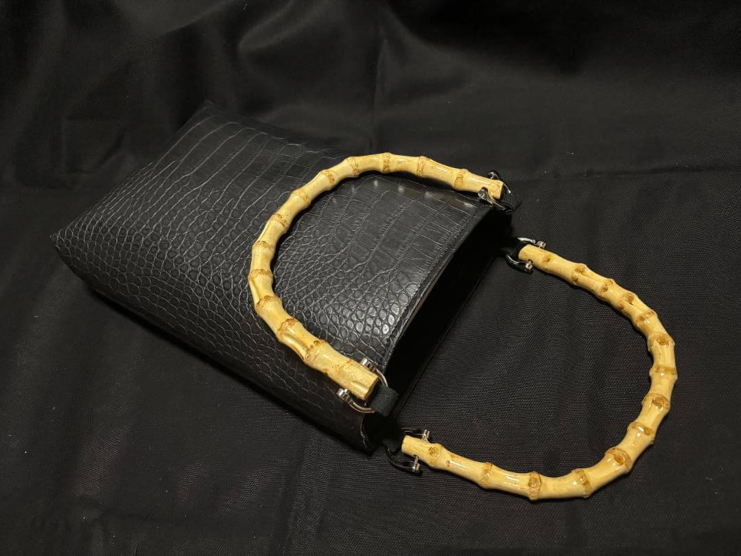 バンブー手提げ クロコダイル