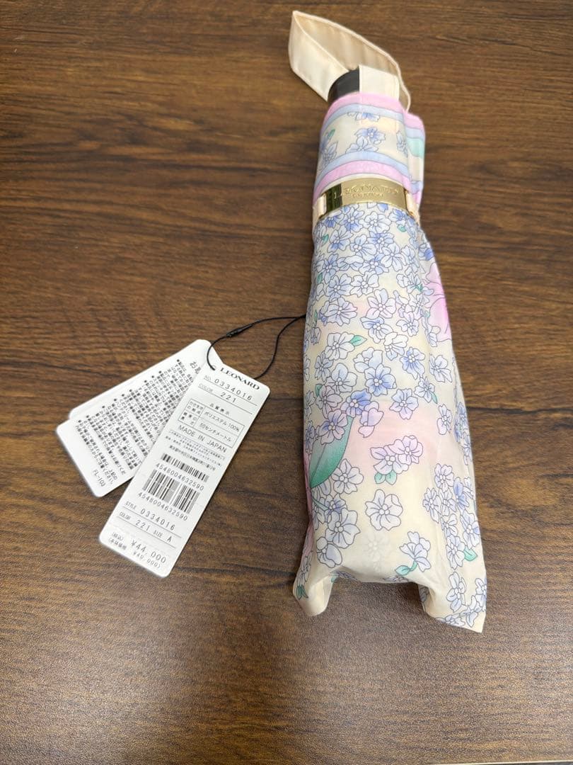 u*∞様 LEONARD レオナール 折りたたみ傘 新品 花柄 55cm