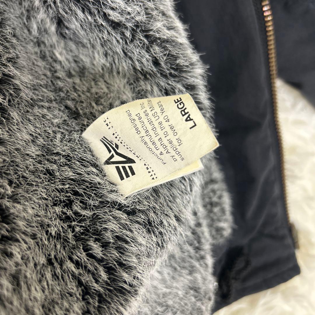 【美品】希少デザイン　アルファ N-1 Deck デッキ ジャケット 黒 L