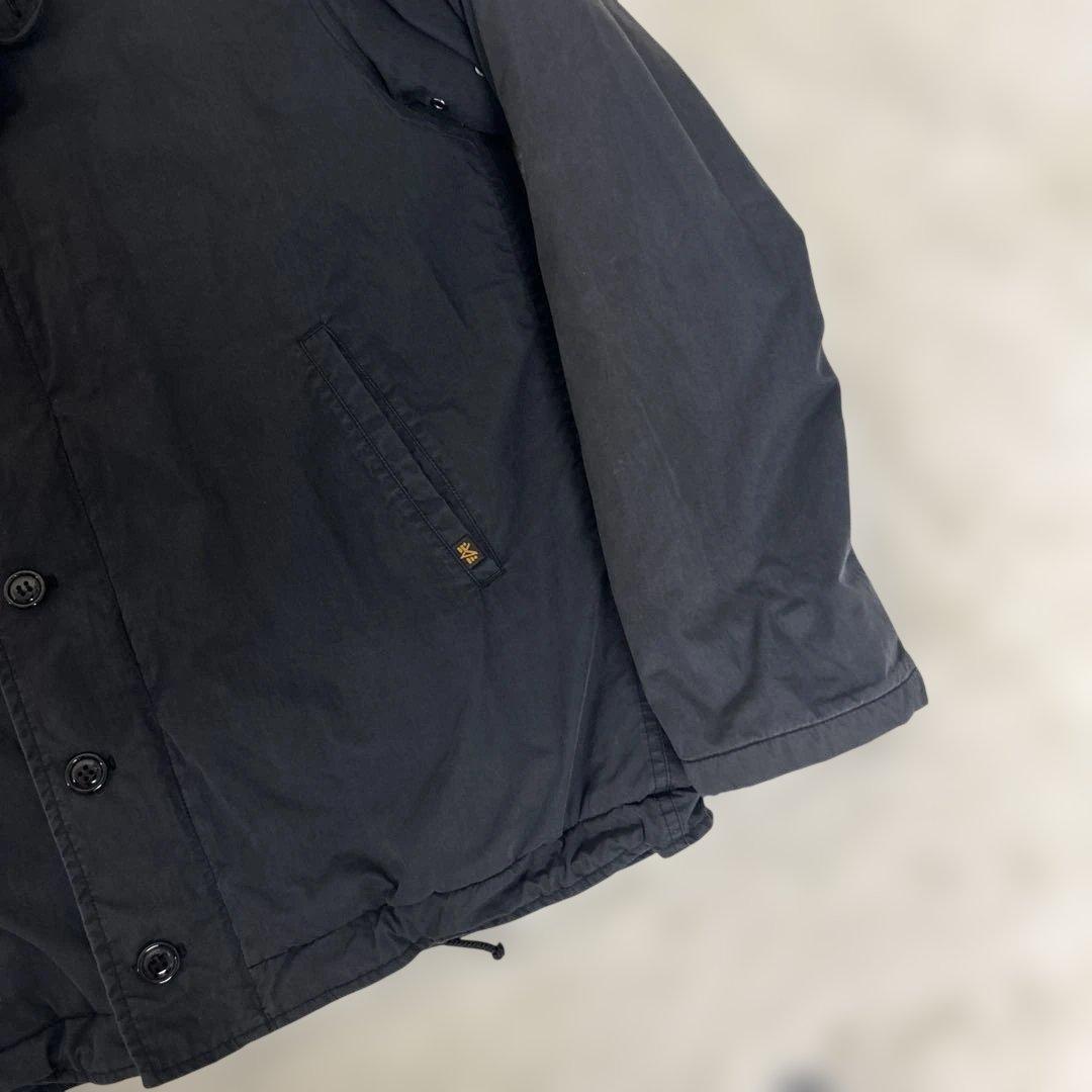 【美品】希少デザイン　アルファ N-1 Deck デッキ ジャケット 黒 L