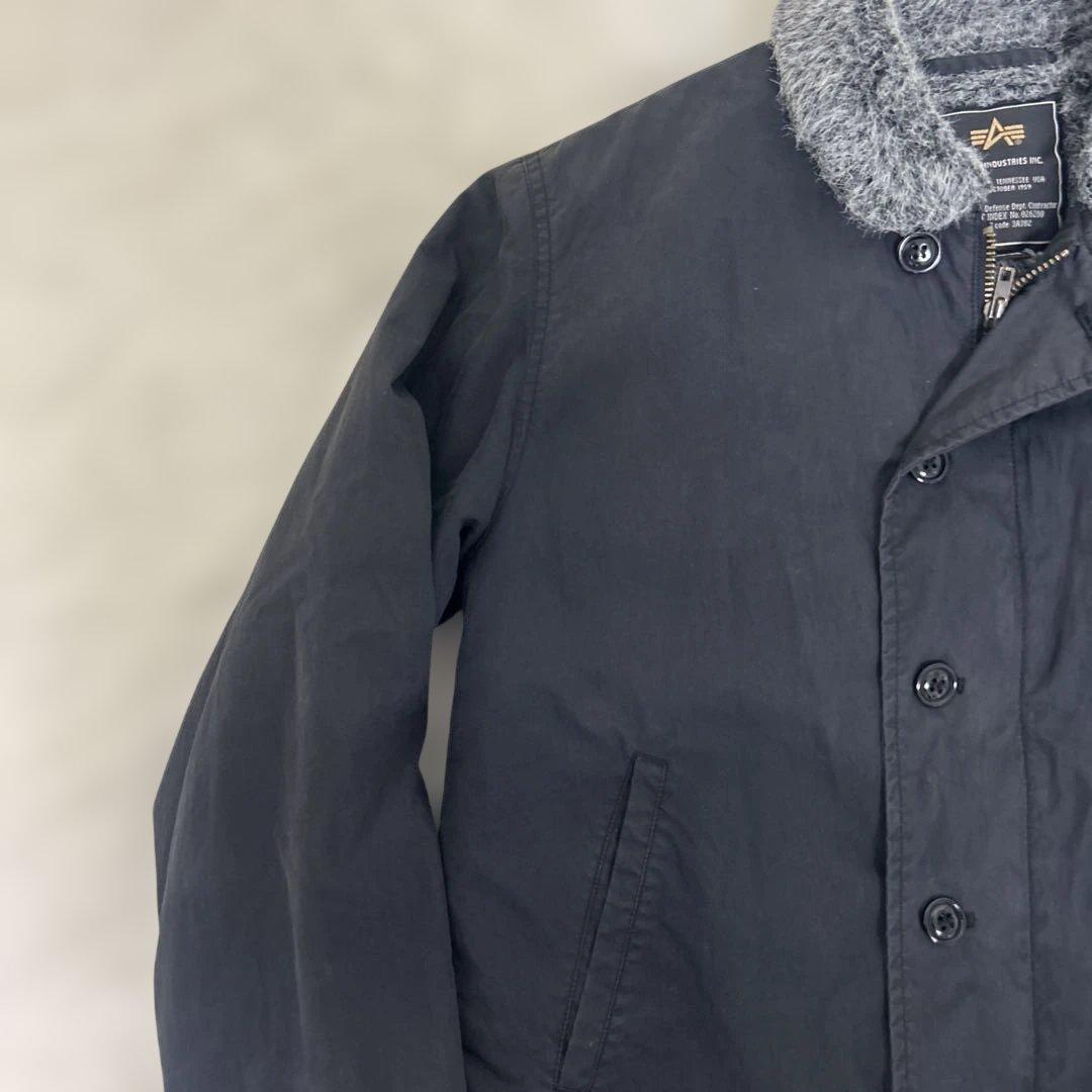 【美品】希少デザイン　アルファ N-1 Deck デッキ ジャケット 黒 L