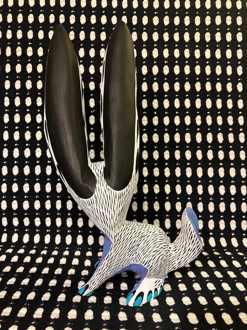 メキシコ オアハカ ウッドカービング うさぎ Arsenio Morales 2