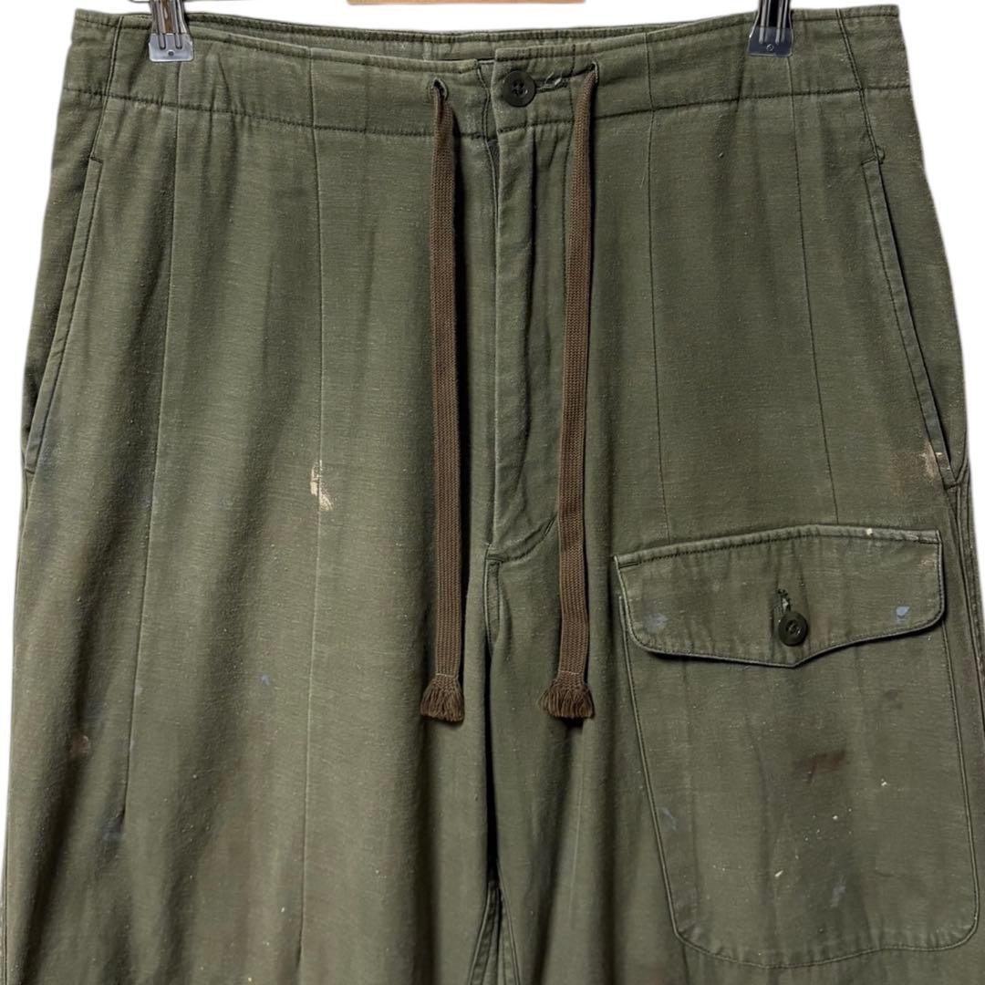 blue J.S.STEAD ミリタリーパンツ ペンキ 1点物