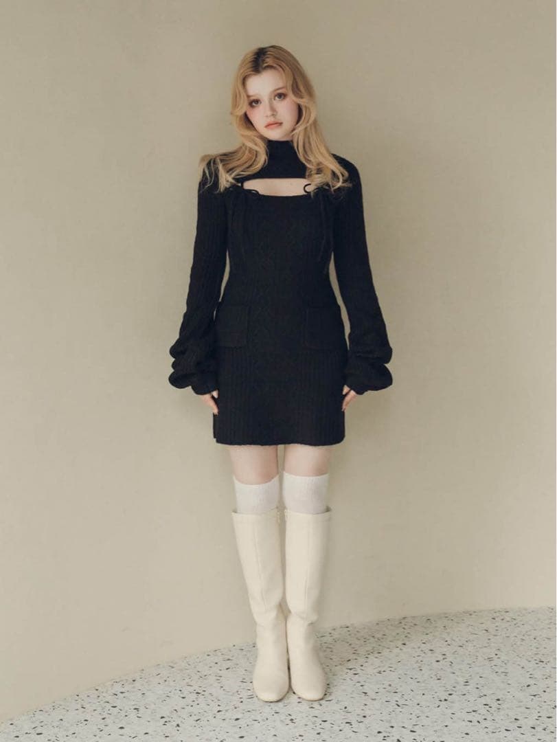 ワンピース AND MARY bebe ribbon mini dress