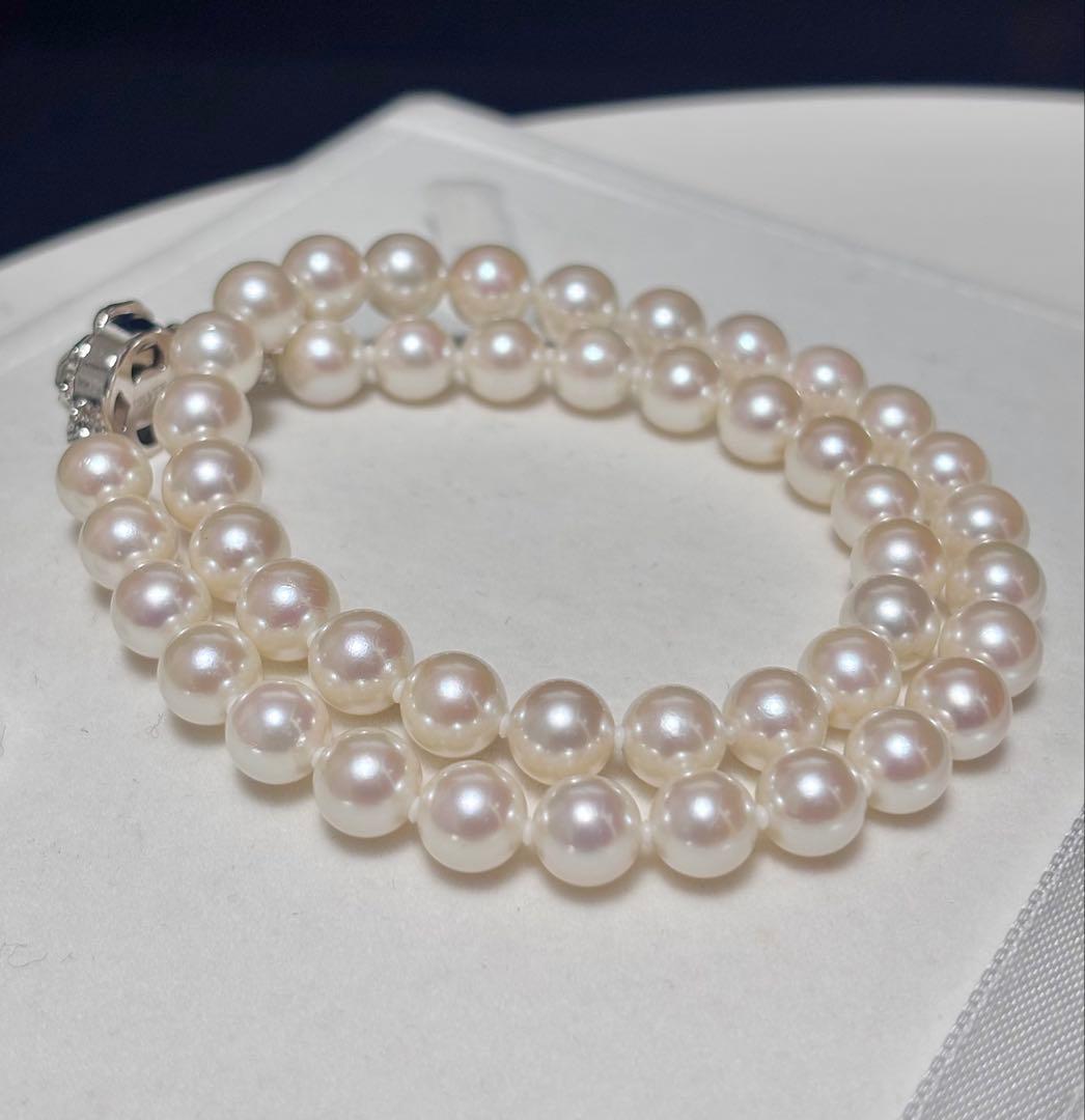 専用ページ！テリ強！花珠のように傷微少！8.0-8.5mmアコヤ真珠ネックレス！