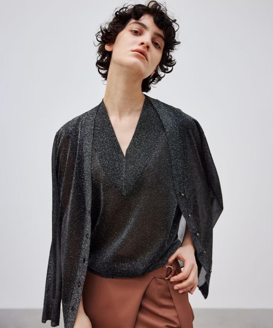 BEIGE　ベイジ　 【洗える】RIOU / カーディガン　Silver