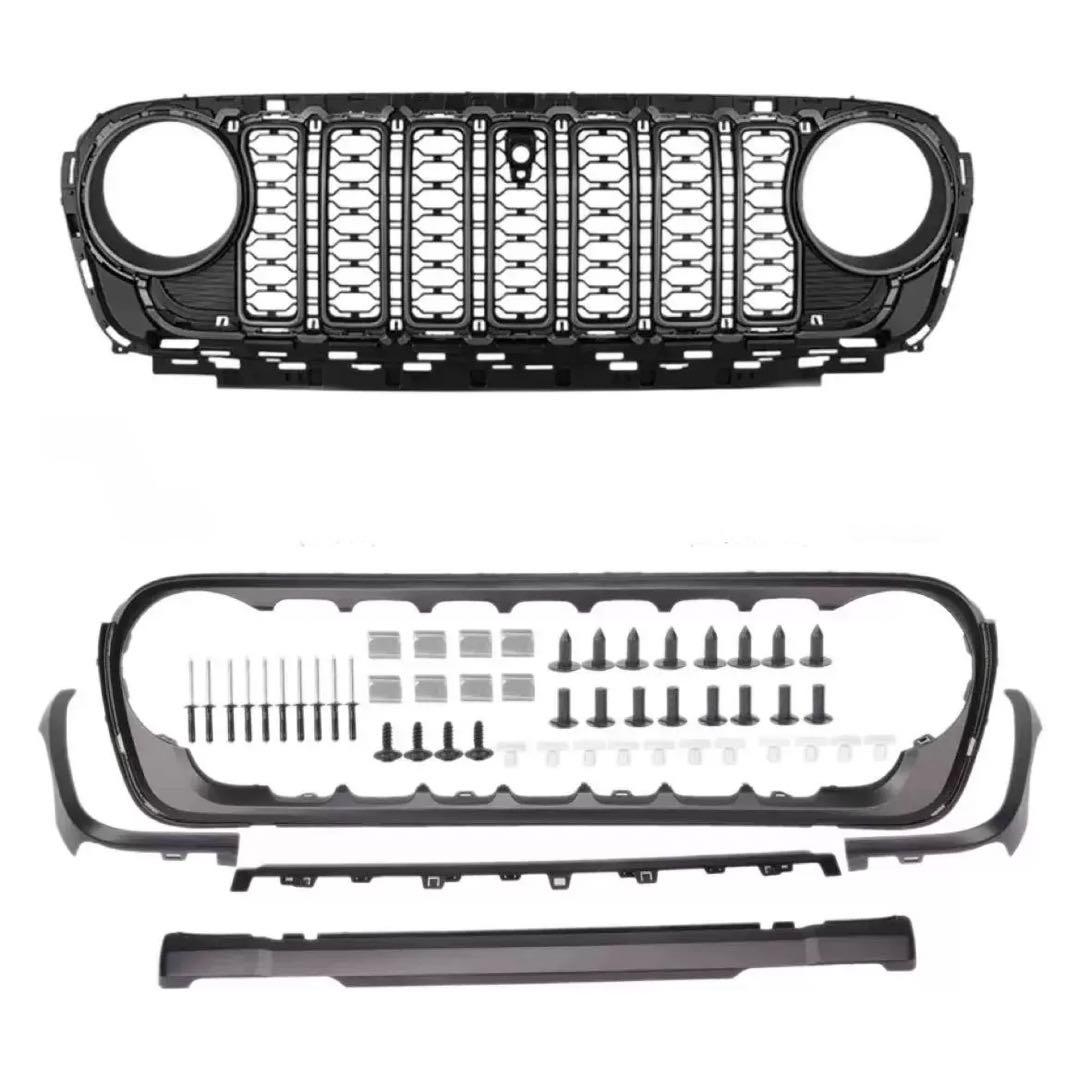 Jeep ラングラー JL型 18〜24年式対応 フロントグリル 中期カメラあり