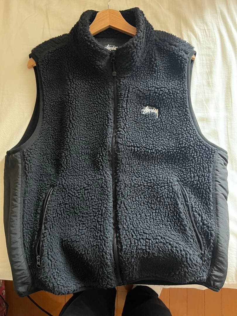 Stussy フリースベスト Mサイズ ブラック