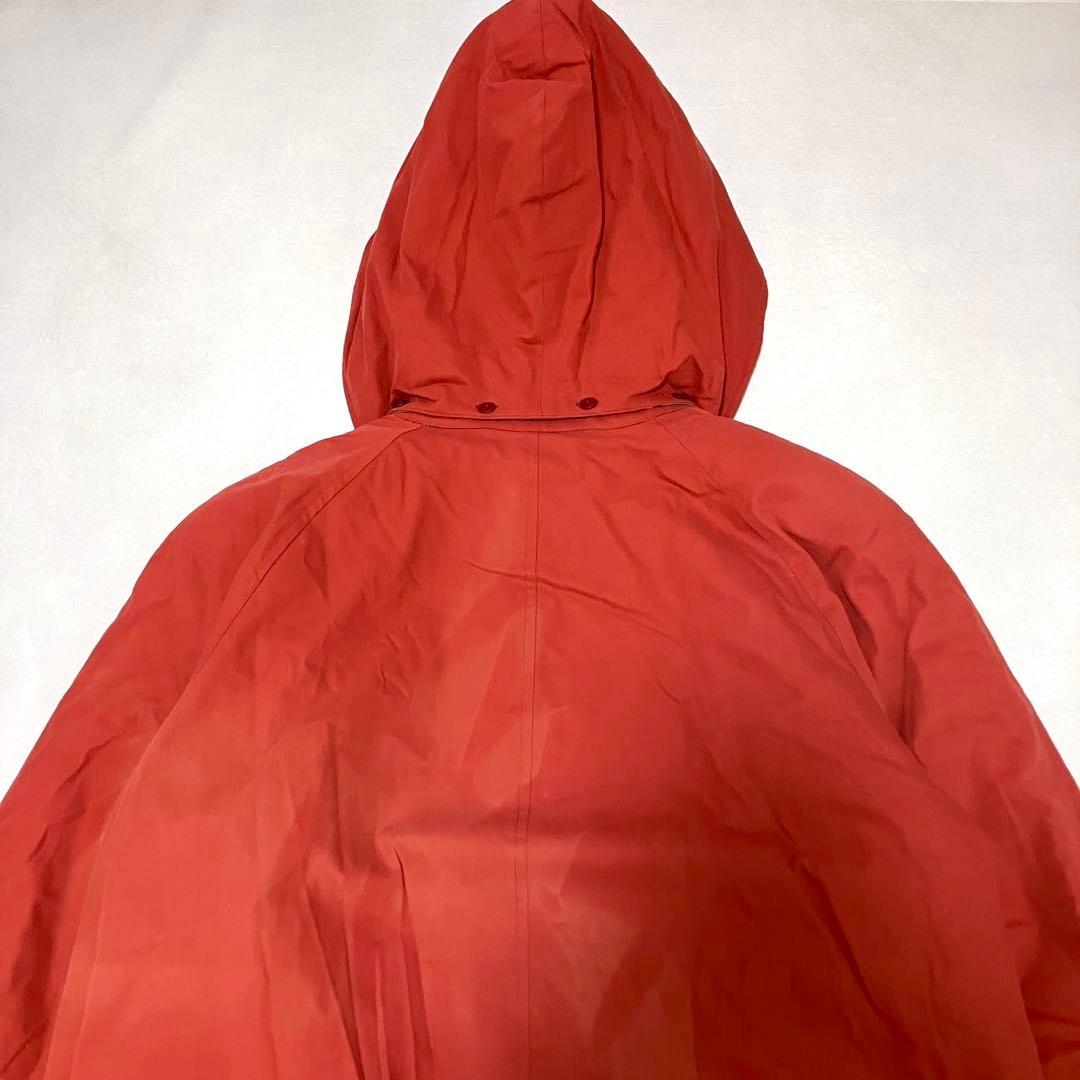 XL ライナー　バーバリーズ　ステンカラーコート　フード　ノバチェック　赤