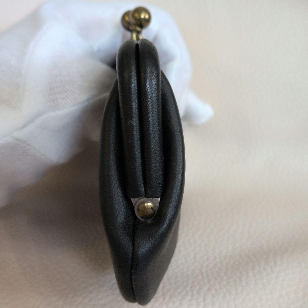 希少!!美品✨コーチ　がま口　レザー　ブラック　ケース　小物入れ　オールド