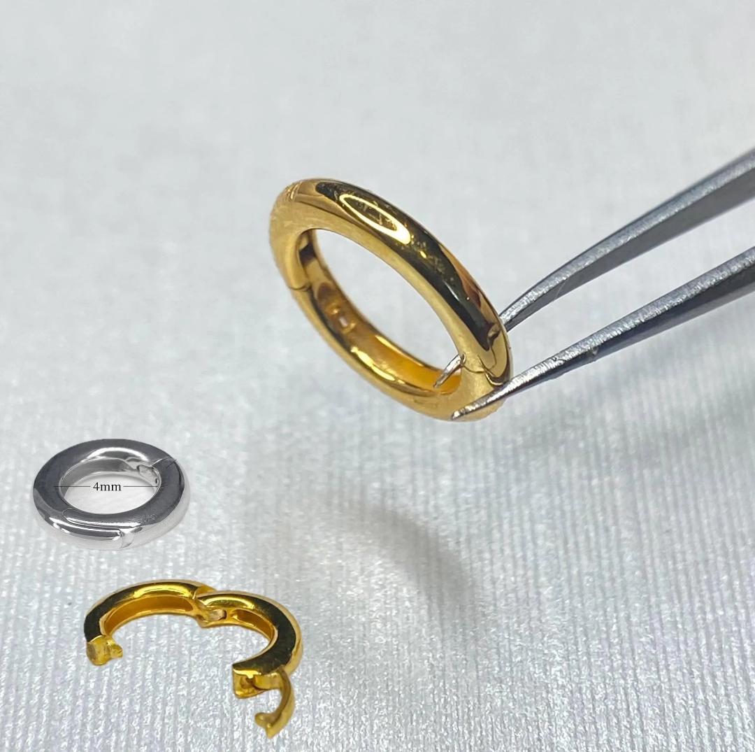 K18YG WG マルカン【M】ロック付き バチカン バチカン クラスプ 円形