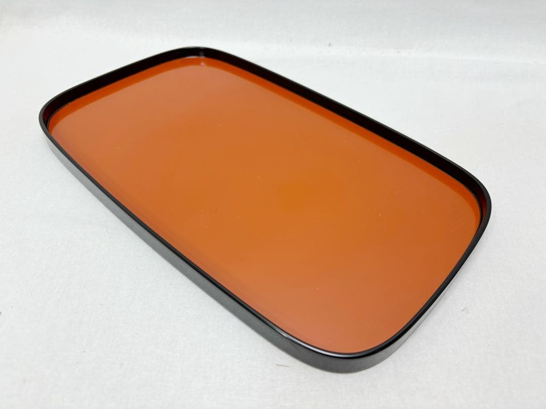 未使用 懐石道具 輪島塗 大向高洲堂造 木製 小判形 盆 膳 5客揃 刻印 共箱