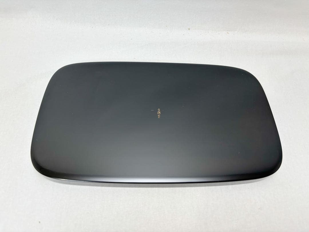 未使用 懐石道具 輪島塗 大向高洲堂造 木製 小判形 盆 膳 5客揃 刻印 共箱