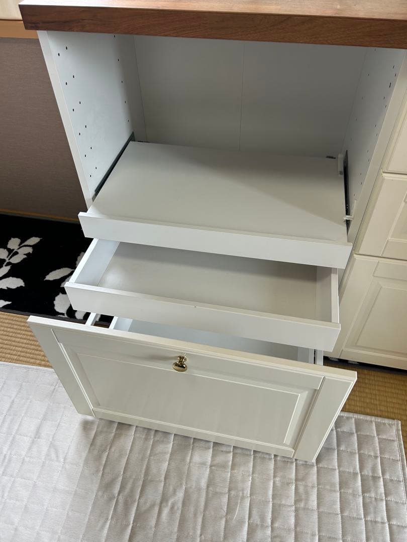 りんりん木製食器棚　白　IKEA