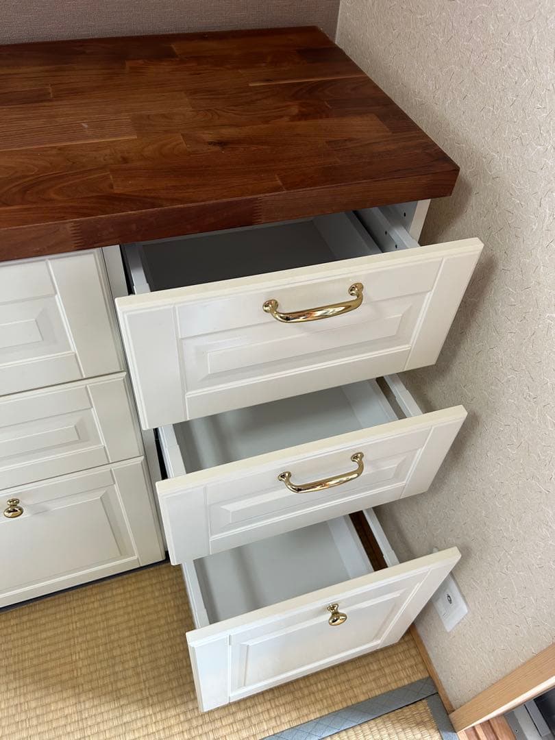 りんりん木製食器棚　白　IKEA