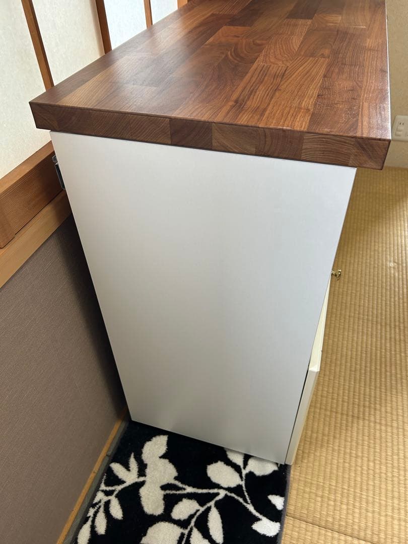 りんりん木製食器棚　白　IKEA