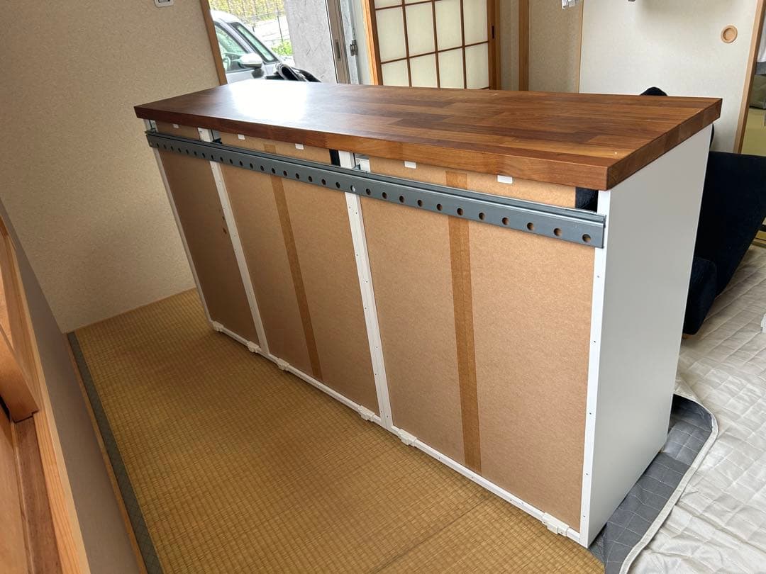 りんりん木製食器棚　白　IKEA