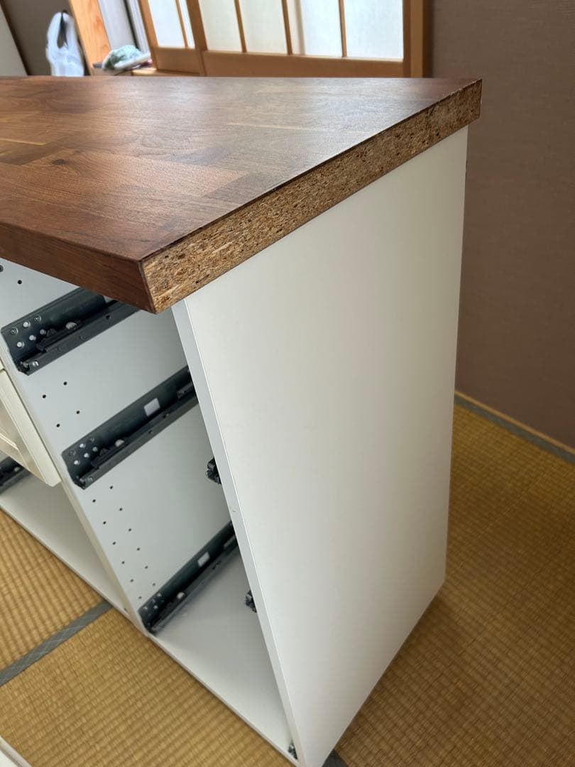 りんりん木製食器棚　白　IKEA