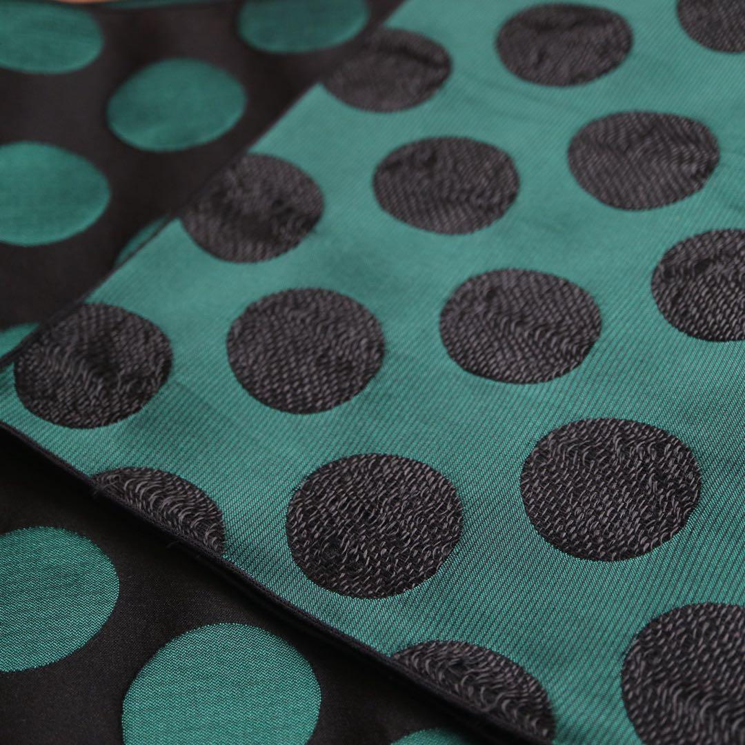 tsubakian ドット 水玉 兵児帯 グリーン